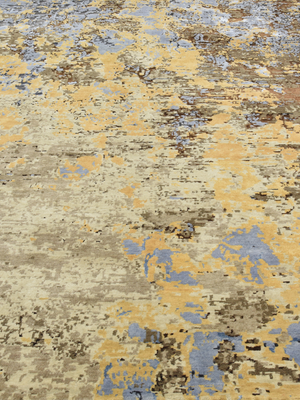 Selvor Hand-Knotted Wool & Bamboo Silk Rug - Brown