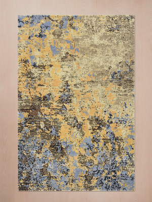 Selvor Hand-Knotted Wool & Bamboo Silk Rug - Brown
