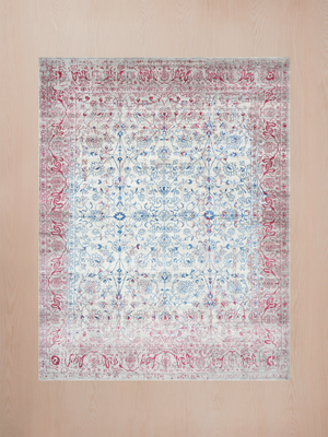 Zendaya Wool & Bamboo Silk Hand-Knotted Rug - Blue