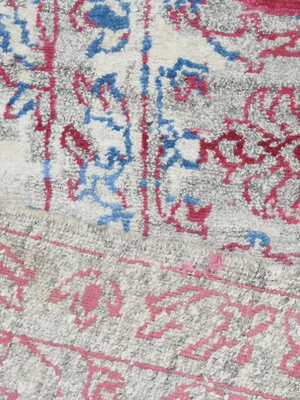 Zendaya Wool & Bamboo Silk Hand-Knotted Rug - Blue