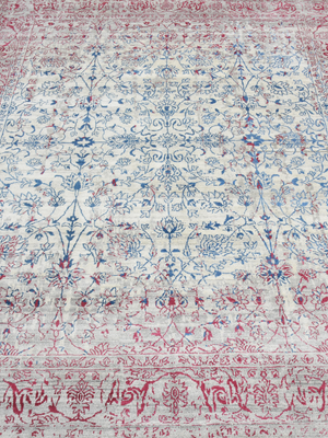Zendaya Wool & Bamboo Silk Hand-Knotted Rug - Blue