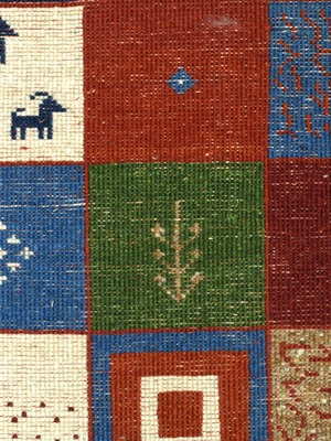 Kavar Hand-Knotted Gabbeh Wool Rug – Crimson