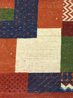 Zaran Hand-Knotted Gabbeh Wool Rug – Crimson