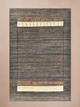 Talav Hand-Knotted Gabbeh Wool Rug – Grey Melange