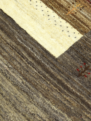 Talav Hand-Knotted Gabbeh Wool Rug – Grey Melange