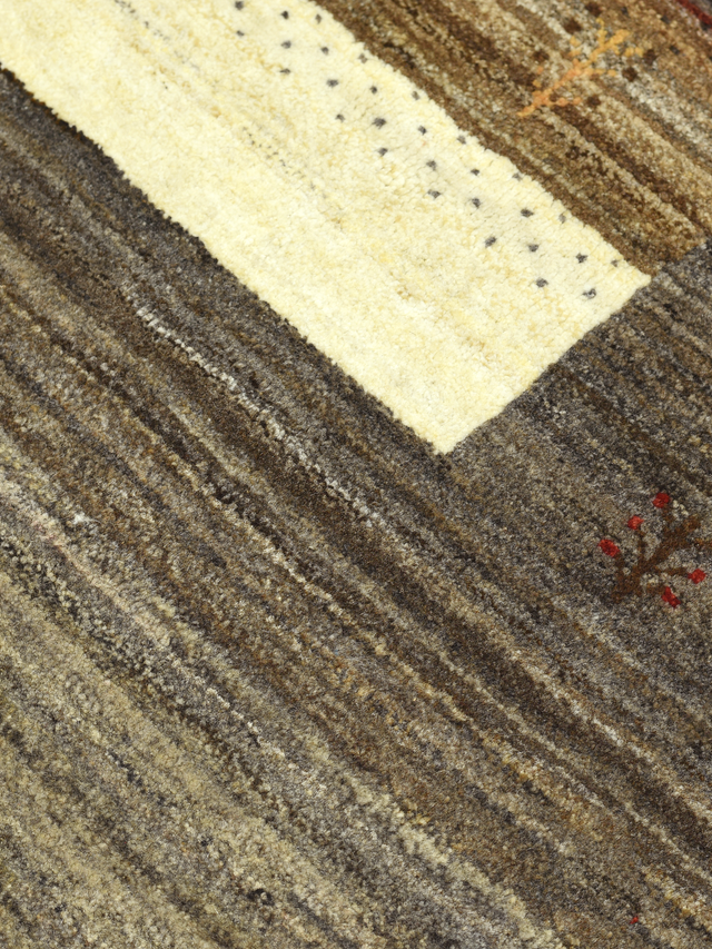 Talav Hand-Knotted Gabbeh Wool Rug – Grey Melange