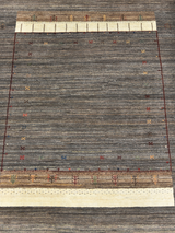 Talav Hand-Knotted Gabbeh Wool Rug – Grey Melange