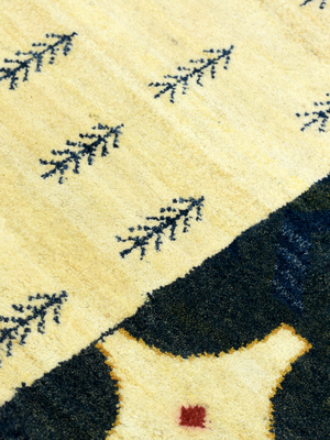 Parav Hand-Knotted Gabbeh Wool Rug – Multi (Ochre & Green)