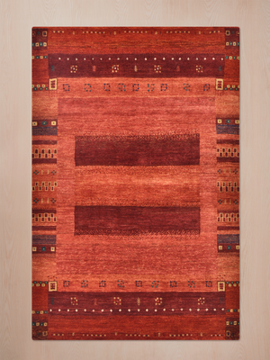 Lahar Hand-Knotted Gabbeh Wool Rug – Red