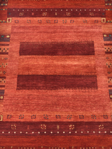 Lahar Hand-Knotted Gabbeh Wool Rug – Red