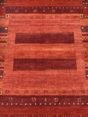 Lahar Hand-Knotted Gabbeh Wool Rug – Red