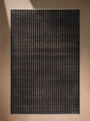 Darvan Hand-Knotted Wool Rug – Charcoal