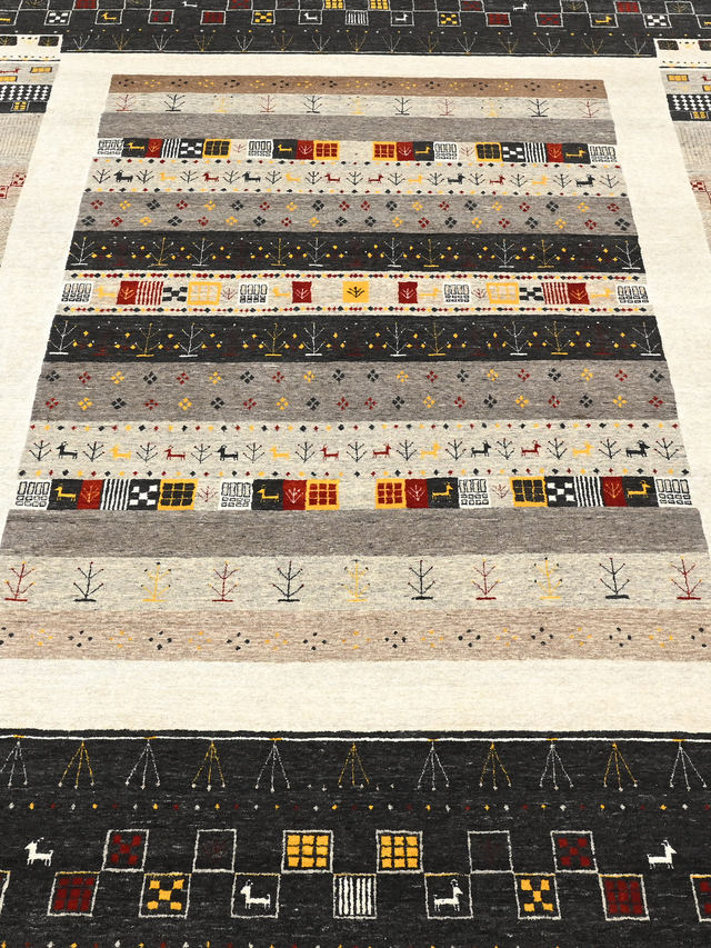 Kalam Hand-Knotted Wool Rug – Multi