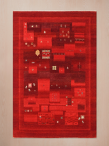 Varan Hand-Knotted Wool Rug – Red