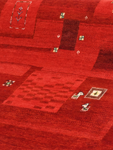 Varan Hand-Knotted Wool Rug – Red