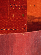 Kezan Hand-Knotted Wool Rug – Red