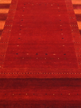 Kezan Hand-Knotted Wool Rug – Red