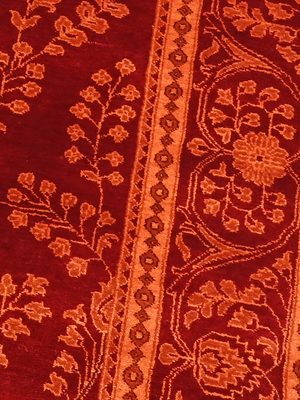 Sarukh Hand-Knotted Wool Persian Rug - Red