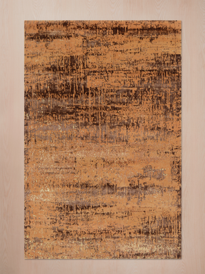 Arlune Hand-Knotted Bamboo Silk Blend Rug - Rust
