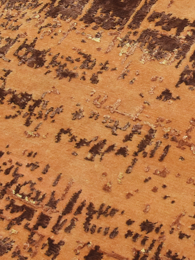 Arlune Hand-Knotted Bamboo Silk Blend Rug - Rust