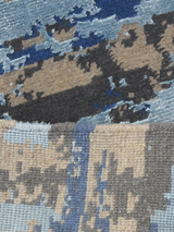 Elvorn Hand-Knotted Bamboo Silk Blend Rug - Blue