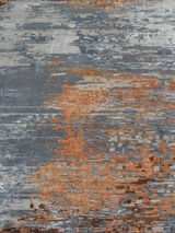 Virel Hand-Knotted Bamboo Silk Blend Rug - Grey