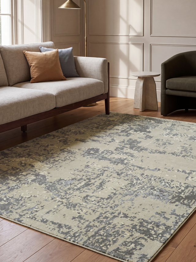 Sorvane Hand-Knotted Bamboo Silk Blend Rug - Khaki
