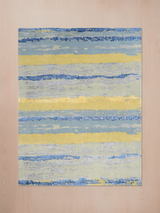 Eldrin Hand-Knotted Bamboo Silk Blend Rug - Blue