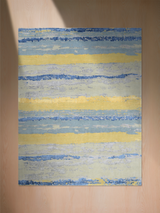 Eldrin Hand-Knotted Bamboo Silk Blend Rug - Blue