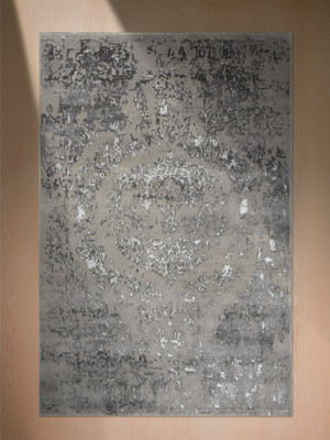 Selwyn Hand-knotted Wool & Bamboo Silk Rug - Brown