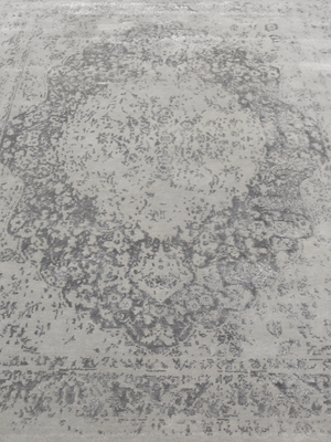 Mirel Hand-knotted Wool & Bamboo Silk Rug - Grey