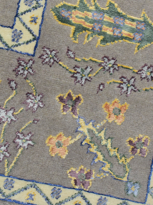 Velira Hand-Knotted Bamboo Silk Blend Persian Rug - Brown