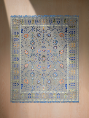 Velira Hand-Knotted Bamboo Silk Blend Persian Rug - Brown