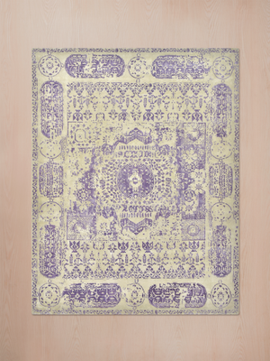 Torin Hand-knotted Wool & Bamboo Silk Rug - Purple Haze