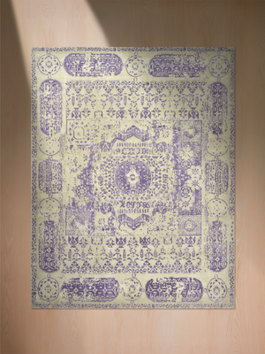 Torin Hand-knotted Wool & Bamboo Silk Rug - Purple Haze