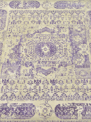 Torin Hand-knotted Wool & Bamboo Silk Rug - Purple Haze
