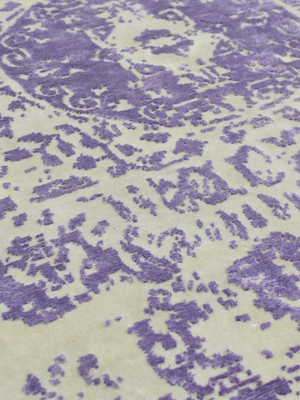 Torin Hand-knotted Wool & Bamboo Silk Rug - Purple Haze