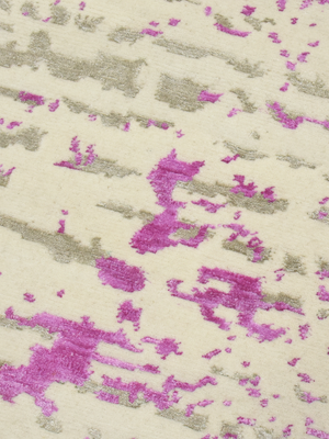 Kaelith Hand-Knotted Bamboo Silk Blend Rug - Violet