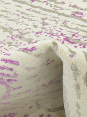 Kaelith Hand-Knotted Bamboo Silk Blend Rug - Violet