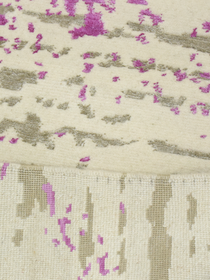 Kaelith Hand-Knotted Bamboo Silk Blend Rug - Violet