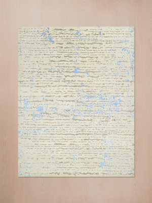 Velaris Hand-Knotted Bamboo Silk Blend Rug - Blue