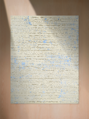 Velaris Hand-Knotted Bamboo Silk Blend Rug - Blue