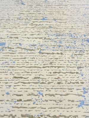 Velaris Hand-Knotted Bamboo Silk Blend Rug - Blue