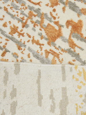 Norvale Hand-Knotted Bamboo Silk Blend Rug - Off-White