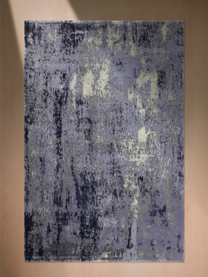 Sorellan Hand-Knotted Bamboo Silk Blend Rug - Quicksilver