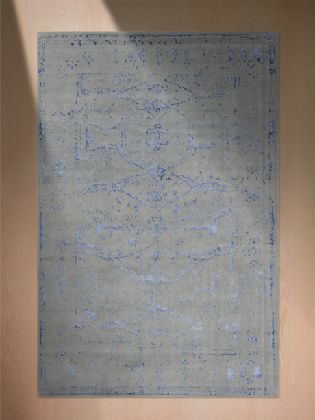 Kevar Hand-knotted Wool & Bamboo Silk Rug