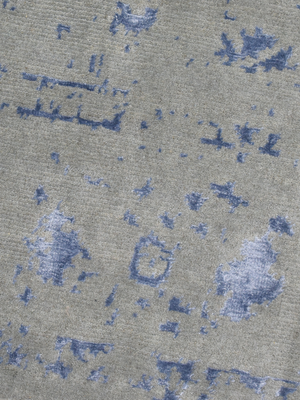 Kevar Hand-knotted Wool & Bamboo Silk Rug - Grey