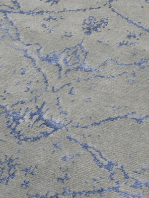Kevar Hand-knotted Wool & Bamboo Silk Rug - Grey