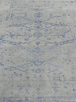 Kevar Hand-knotted Wool & Bamboo Silk Rug - Grey