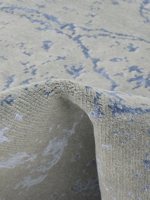Kevar Hand-knotted Wool & Bamboo Silk Rug - Grey